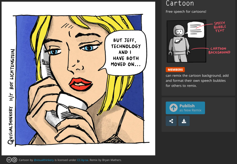 screenshot of website featuring a comic style drawing of a woman speaking on the phone